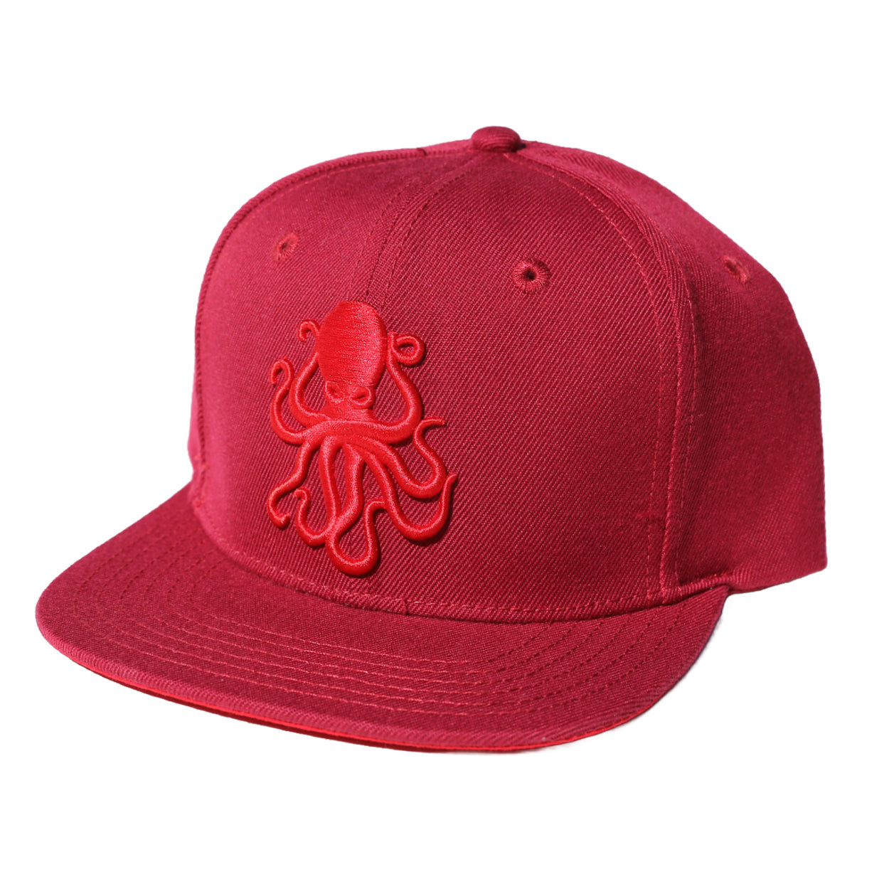 Octopus Maroon w/ Red - Snap Back