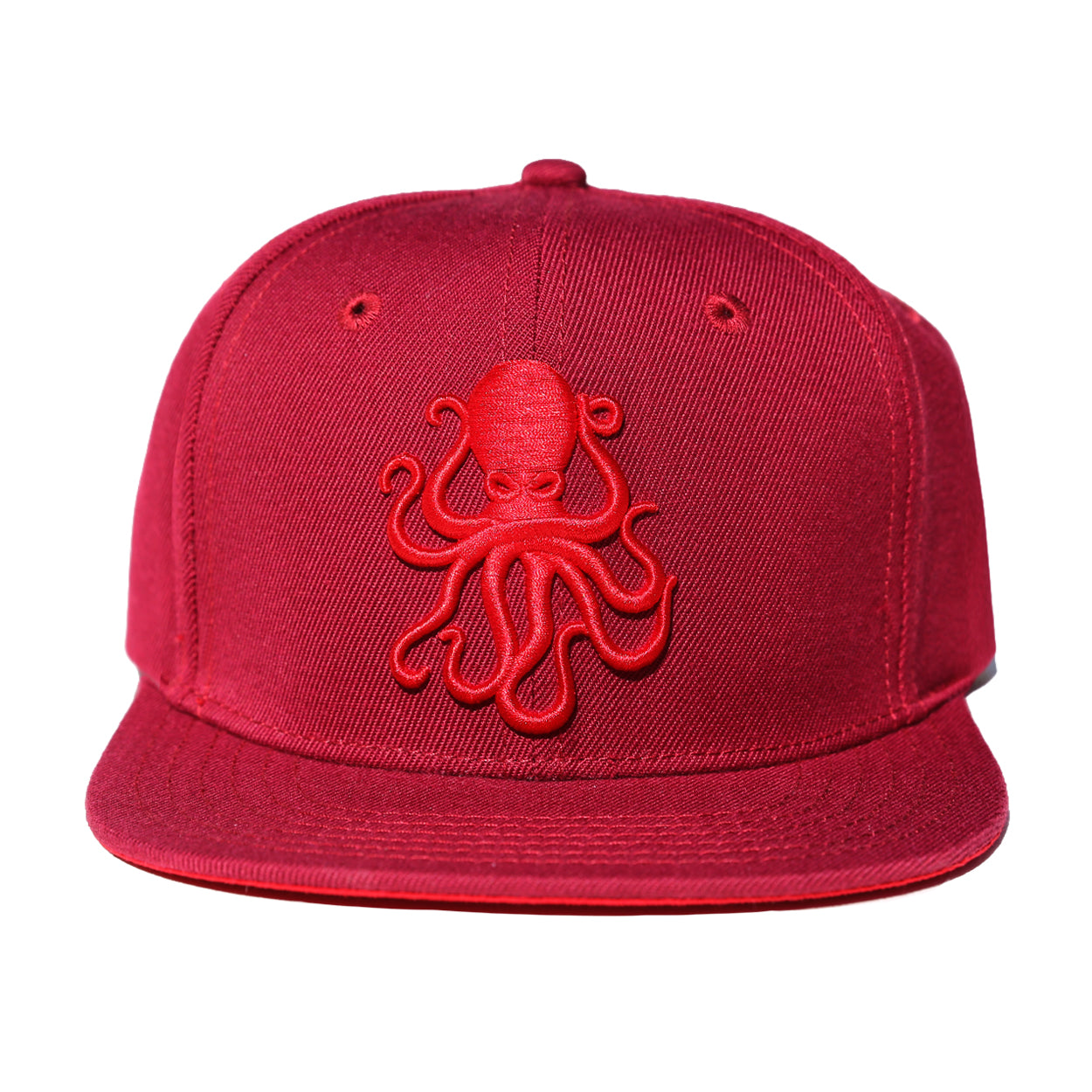 Octopus Maroon w/ Red - Snap Back