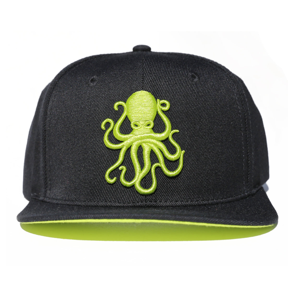 Octopus Black w/ Neon Yellow - Snap Back