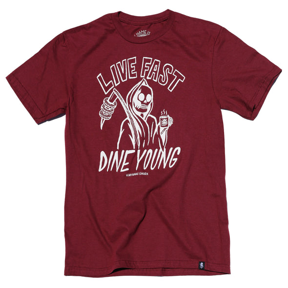 YOUNG Tee Maroon
