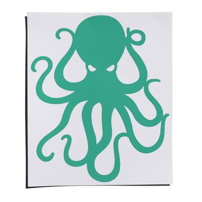 8" Minty Blue Vinyl Octopus Sticker