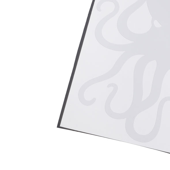 8" White Vinyl Octopus Sticker