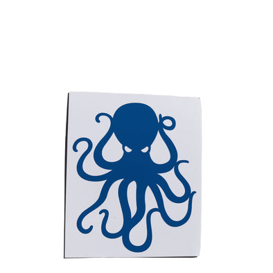 4" Blue Vinyl Octopus Sticker