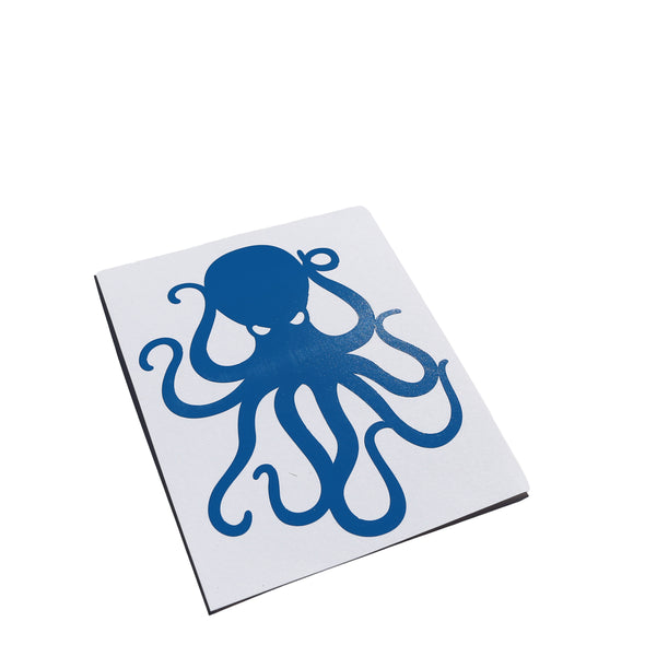 4" Blue Vinyl Octopus Sticker
