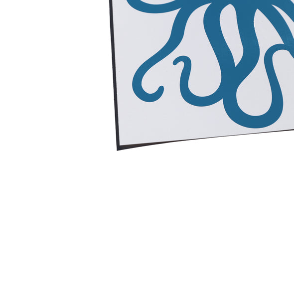 8" Blue Vinyl Octopus Sticker