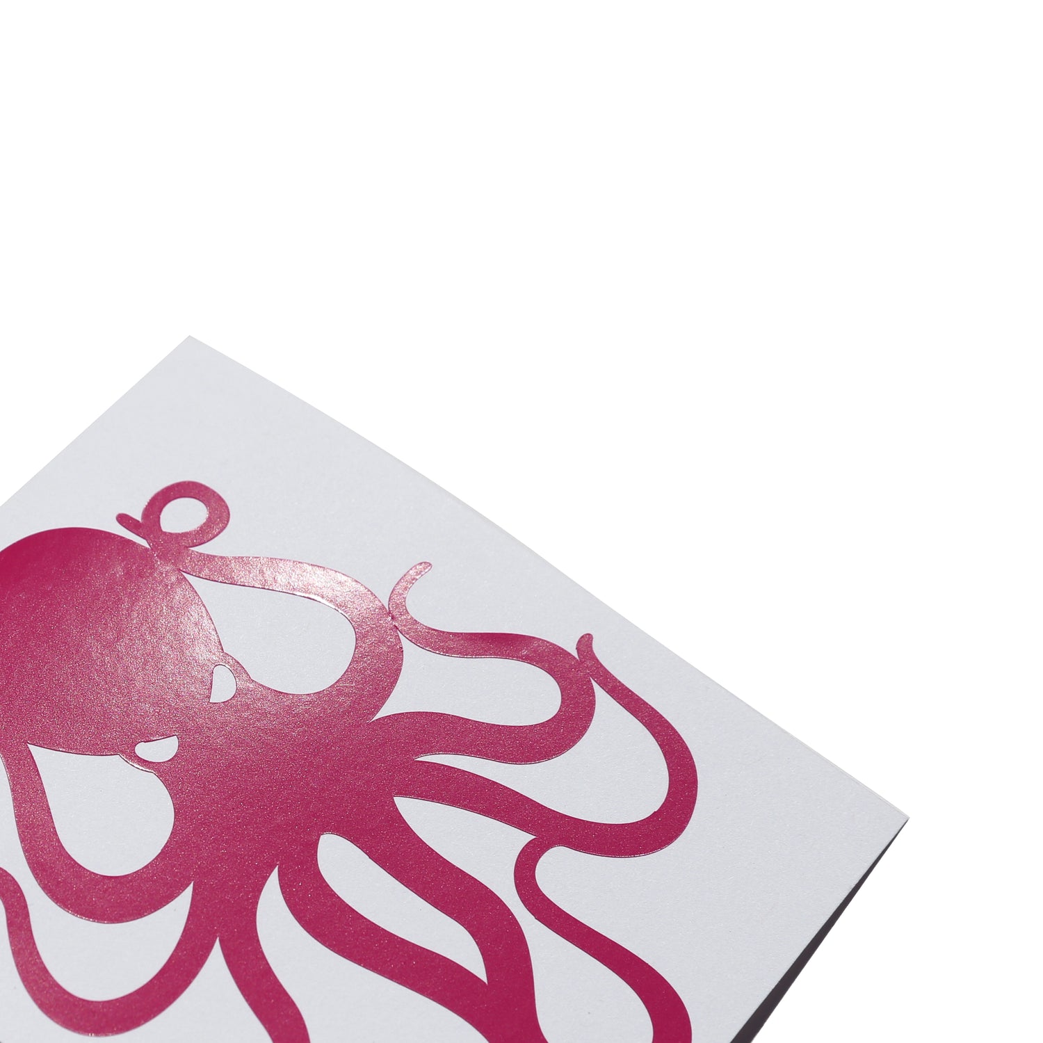 4" Fuchsia Pink Vinyl Octopus Sticker