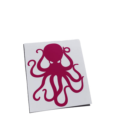 4" Fuchsia Pink Vinyl Octopus Sticker