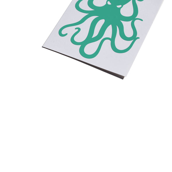 4" Minty Blue Vinyl Octopus Sticker