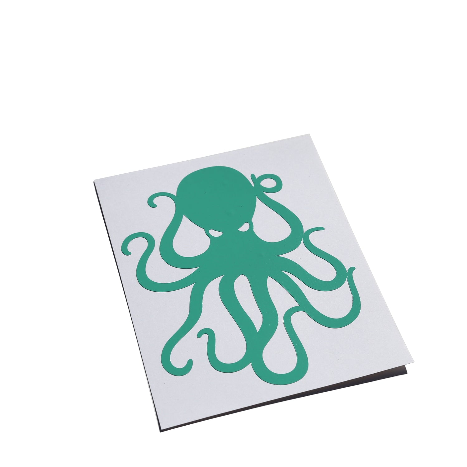 4" Minty Blue Vinyl Octopus Sticker