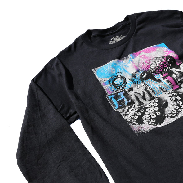 NEWSPAPER Long Sleeve Tee Black