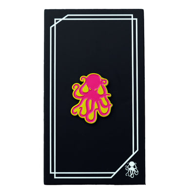 Octopus Enamel Pin - Pink/Yellow