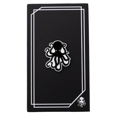 Octopus Enamel Pin - Black