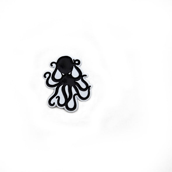 Octopus Enamel Pin - Black