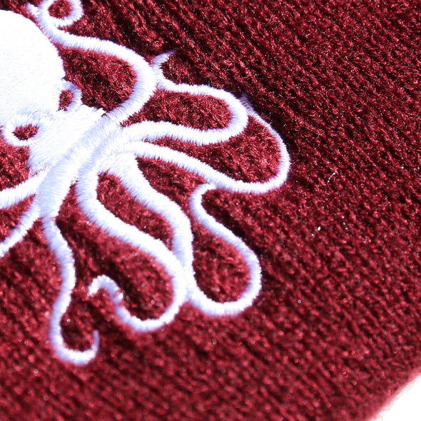 Octopus Cuff Beanie BURGUNDY