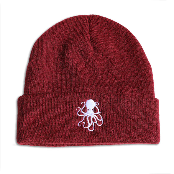 Octopus Cuff Beanie BURGUNDY