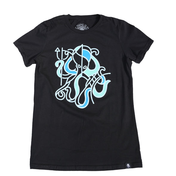 ABSTRACT Women's Tee BLACK