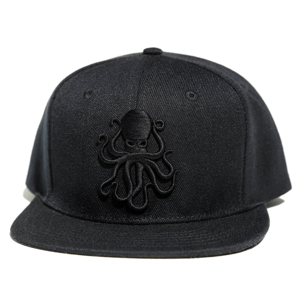 Octopus Black w/Black - Snap Back