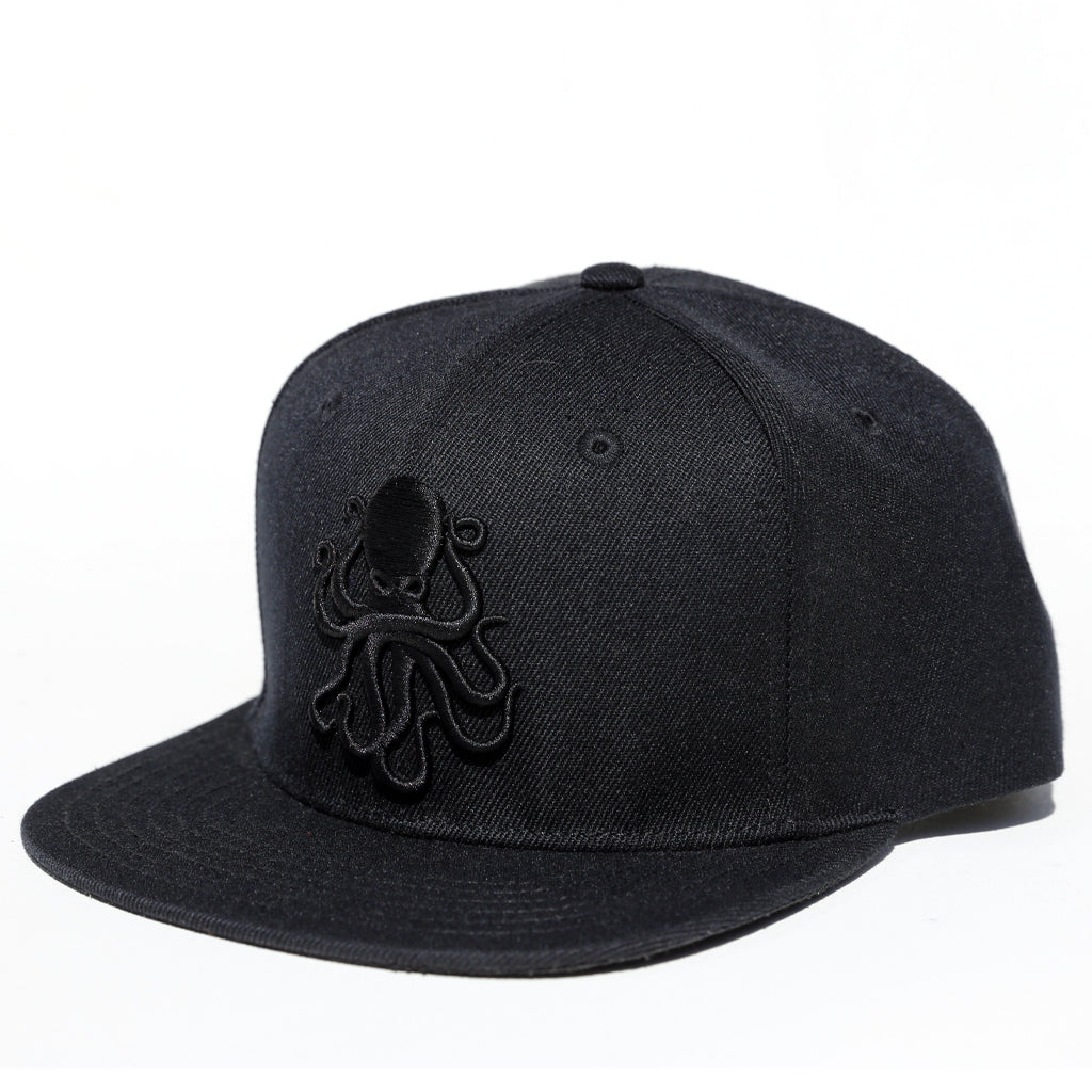 Octopus Black w/Black - Snap Back