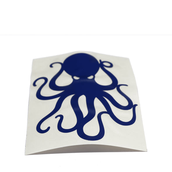 4" Navy Vinyl Octopus Sticker