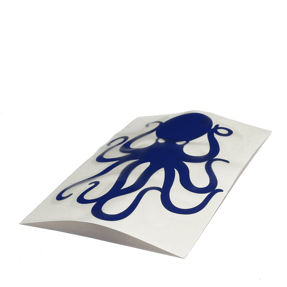 4" Navy Vinyl Octopus Sticker