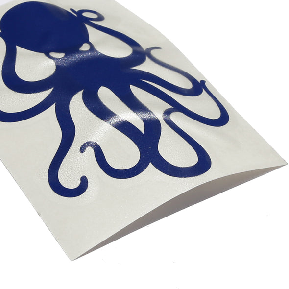 4" Navy Vinyl Octopus Sticker