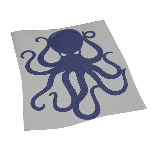 8" Navy Vinyl Octopus Sticker