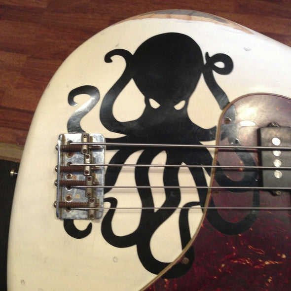 Mark Hoppus black octopus vinyl bass sticker