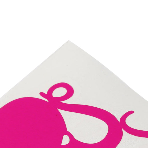 4" Pink Vinyl Octopus Sticker