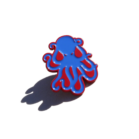 Octopus Enamel Pin - Dodgers Colors