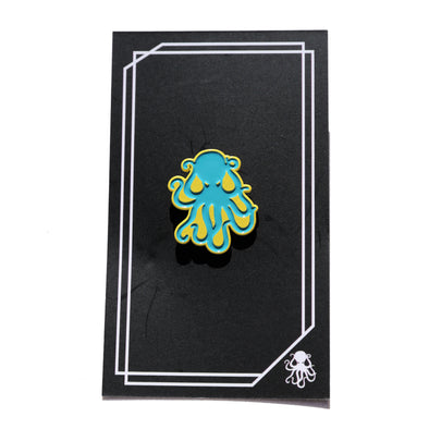 Octopus Enamel Pin - Yellow/Blue