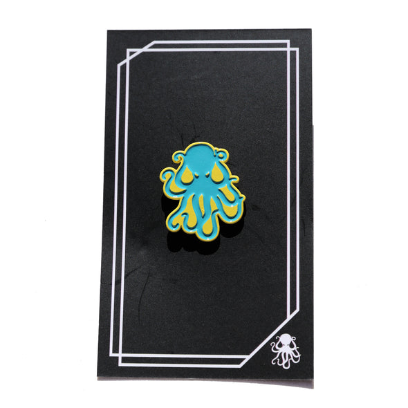Octopus Enamel Pin - Yellow/Blue