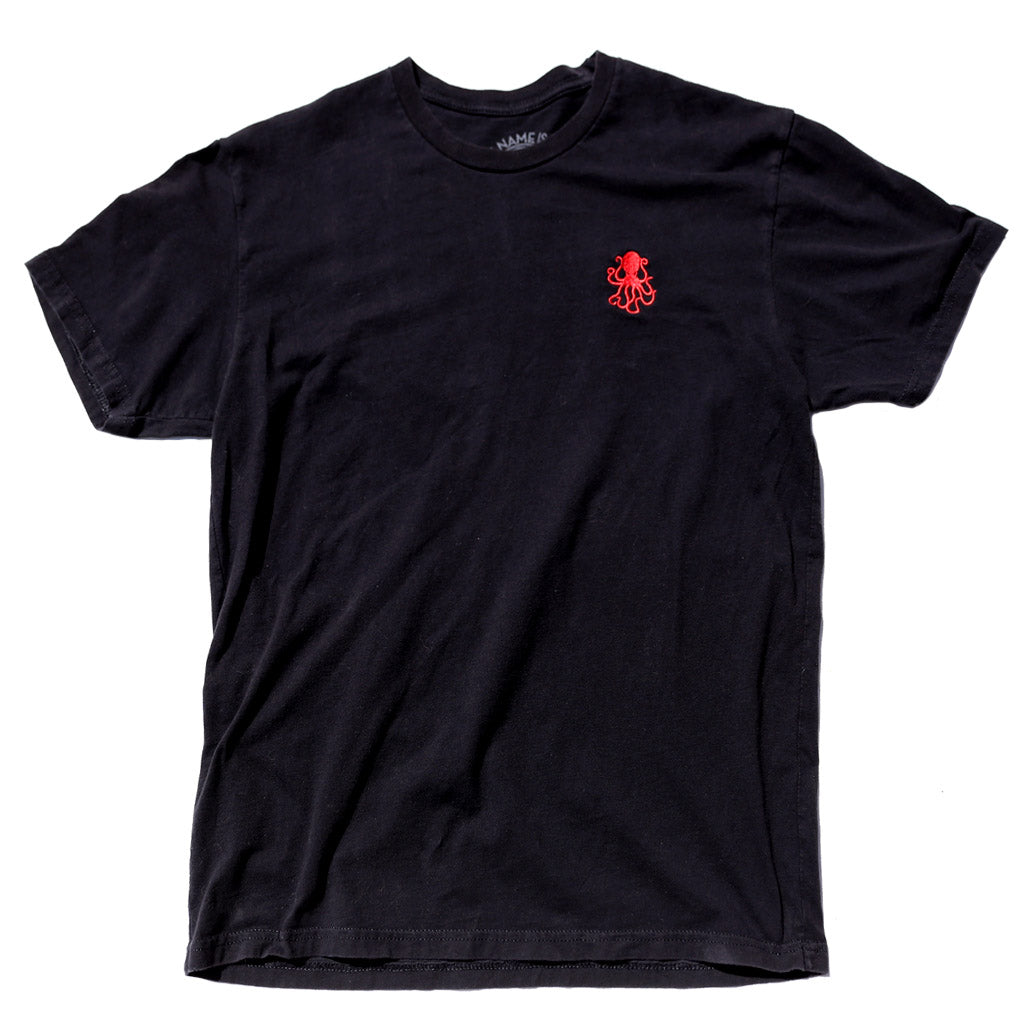 RED CHEST EMBROIDERED Tee Black – Hi My Name is Mark