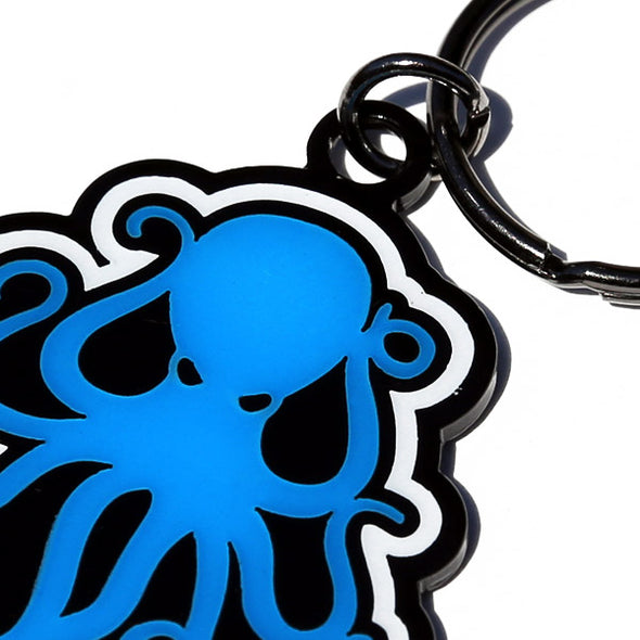 Octopus Enamel Keychain - Blue