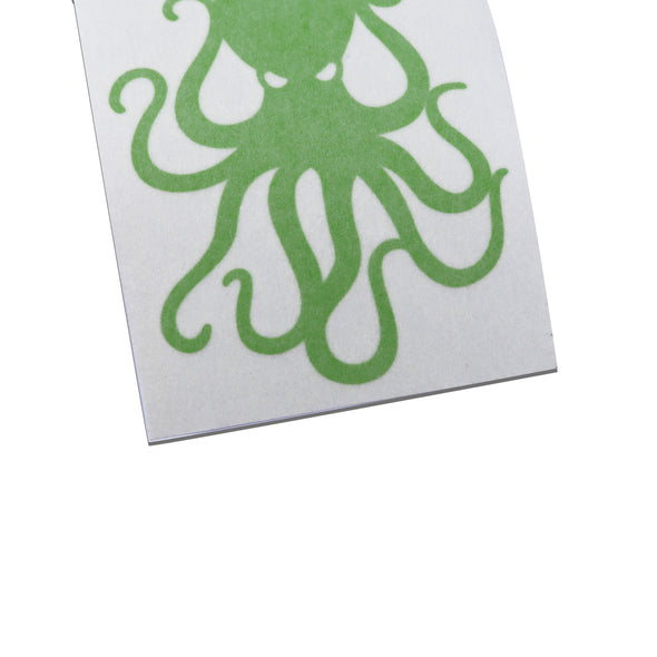 4" Green Vinyl Octopus Sticker