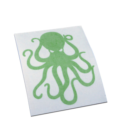 4" Green Vinyl Octopus Sticker