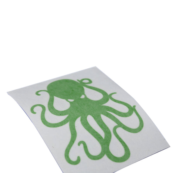 4" Green Vinyl Octopus Sticker