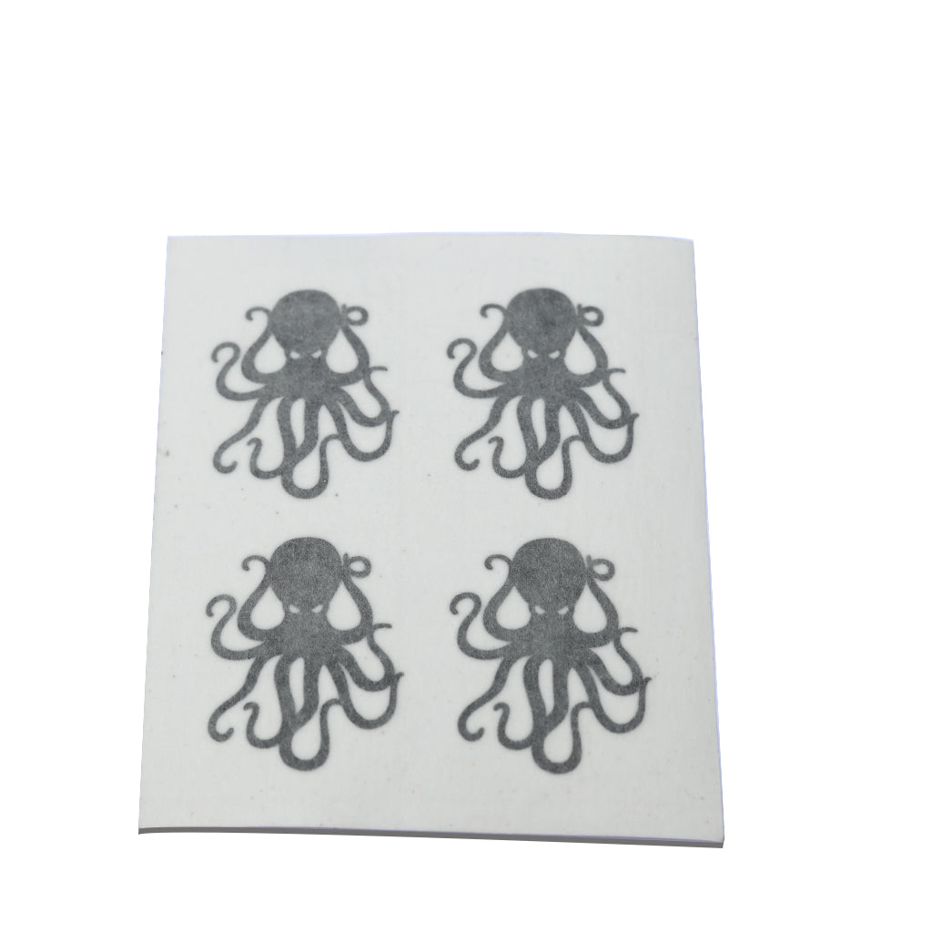 4Pack Black Vinyl Octopus Sticker