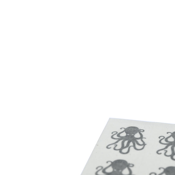 4Pack Black Vinyl Octopus Sticker